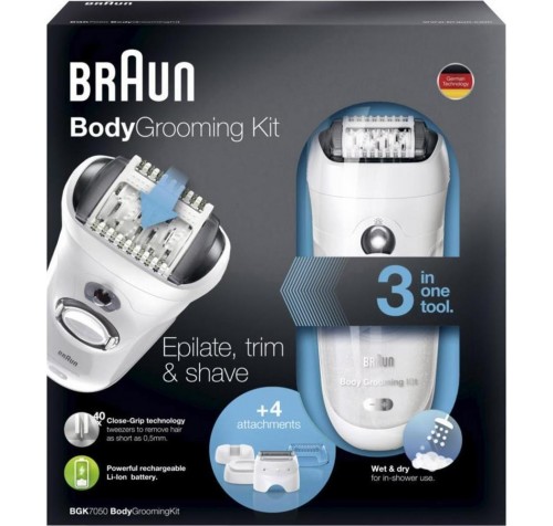 Braun BGK 7050 Σετ Αποτρίχωσης Epilator για Πρόσωπο & Σώμα